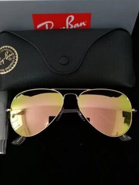 Ray-Ban 3025 Pink Aviator Sunglasses 58mm